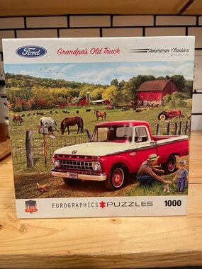 Ford Red & Cream Classic Pickup Puzzle